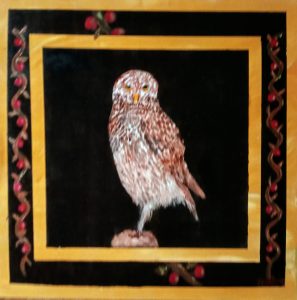 Schilderij van een uil